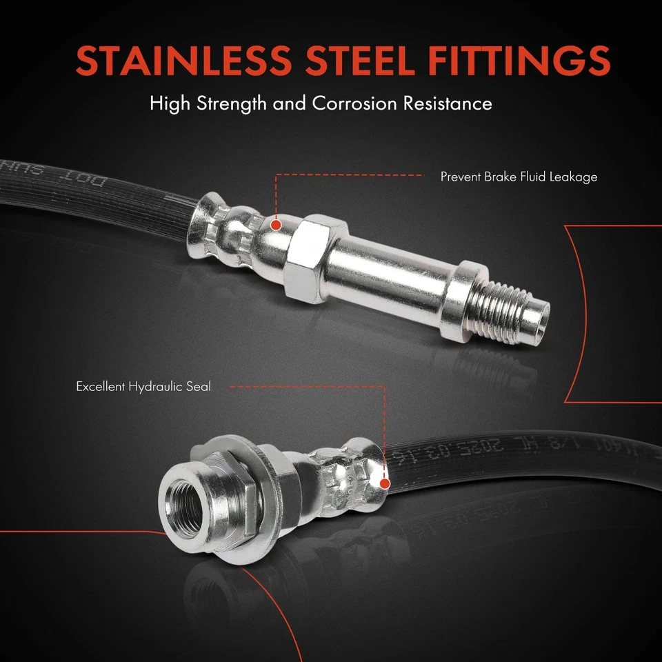 A-Premium 前后制动液压软管适用于道奇 D100 D200 W100 1975 M350 — 第 4/4 张图片