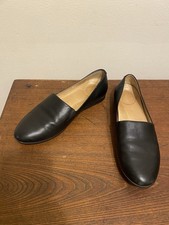 Dansko Shoes Womens Size 38 Black Leather Slip-On Loafer Comfort Almond Toe