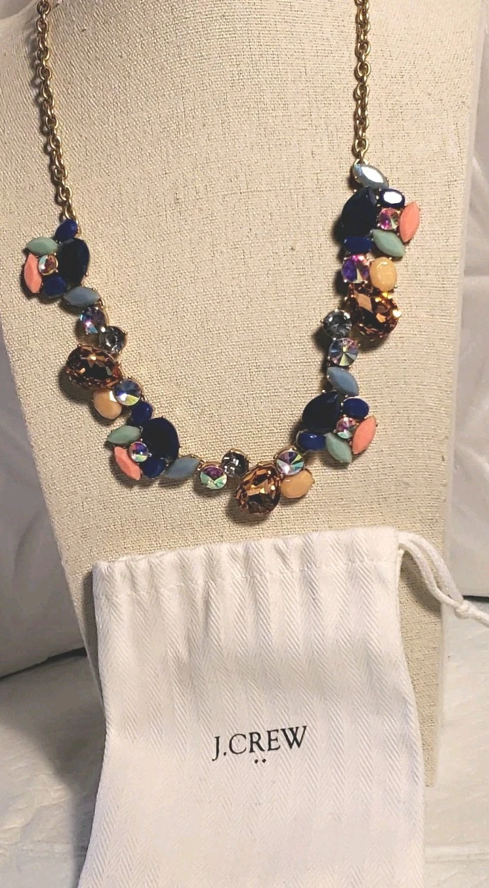 VETEMENTS J. Collana e borsa Crew Bright Multicolore AB Strass Statement tono oro