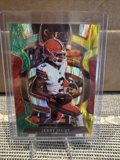 2025 Panini Select - Concourse Jerry Jeudy #56 Black & Green Shock Prizm