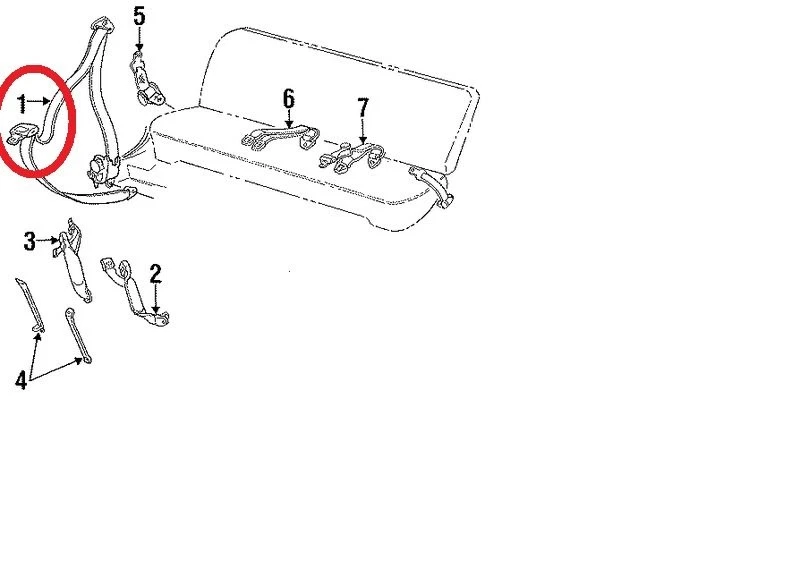 Nuevo de Lote Original F883fs8 Retractor de Cinturón de Seguridad Izquierdo para 87-88 Chrysler New Yorker, Lebaron Foto 4 de 4