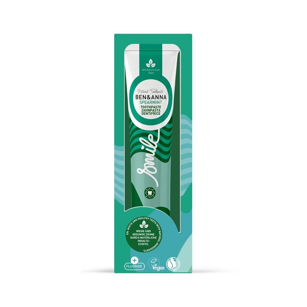 Ben and Anna Ben & Anna Toothpaste Tube Mint (with fluoride) 75ml - 4 Pack - Image 3