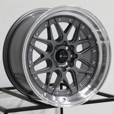 16x8 Vors Vr7 4x1004x114.3 20 Gun Metal Wheels Rims Set4 73.1
