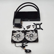 CyberPower 240mm RGB AIO Liquid Cooler Black Used w/ Hardware  RGB Fans
