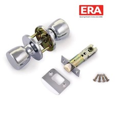 ERA Polished Chrome Passage Door Knobs Set(Adjustable 60mm-70mm)