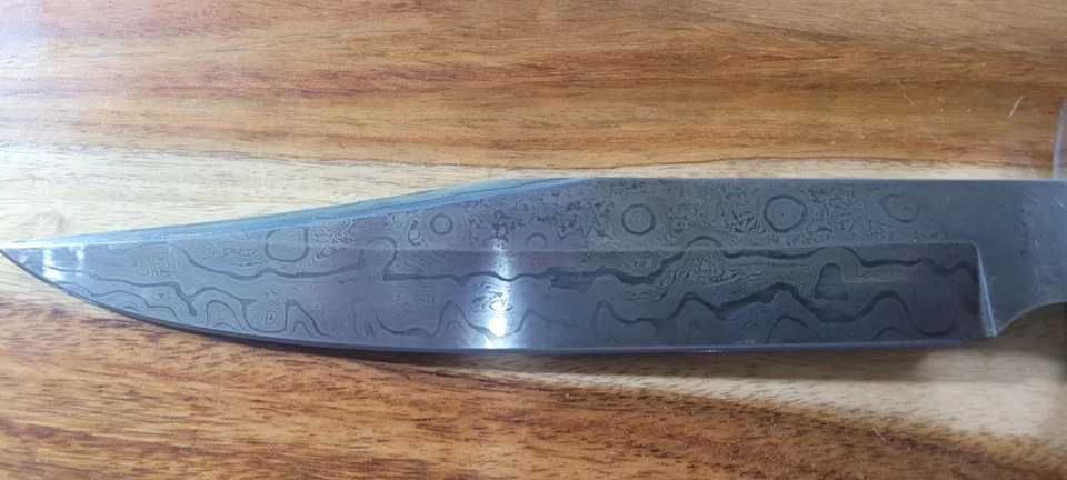 Michael Miller Custom Fixed Blade Damacus Knife Bowie Fighter w/Certificate.  - Image 4 of 4