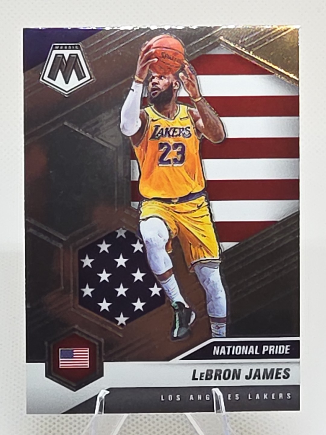 Lebron James 2020-21 Panini Mosaic #247 National Pride Los Angeles Lakers