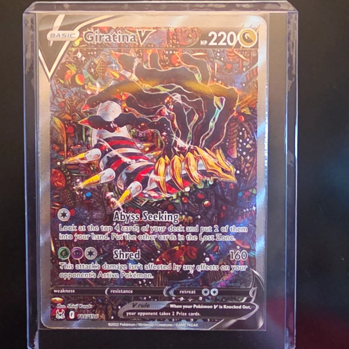 左上角】英語版 ギラティナV （Giratina V） 186/196 Giratina V 186