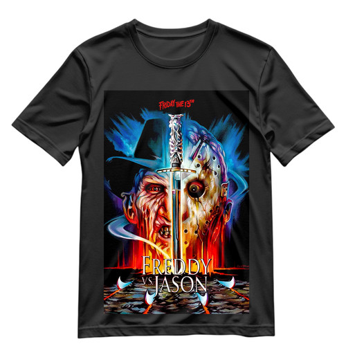 Freddy Vs Jason T-Shirt Jason Voorhees Vs Freddy Krueger Graphic Shirt S-3XL
