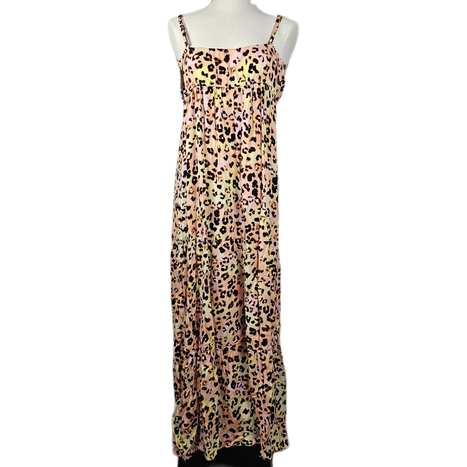 Bar III Women's Swim Cover Up Maxi Dress Size M Animal Print