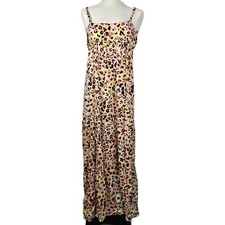Bar III Women's Swim Cover Up Maxi Dress Size M Animal Print