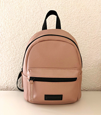 KENDALL + KYLIE Mini Rucksack Kunstleder Rosa Reißverschluss, Außentaschen