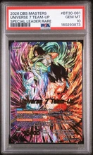 2026-08-14 · $152 · Dragon Ball Super Card Game 2026 Universe 7 Team-Up BT30-081 PSA 10 SL