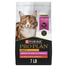 Purina Pro Plan Sensitive Skin and Stomach Senior Cat Food Salmon and Rice Formu