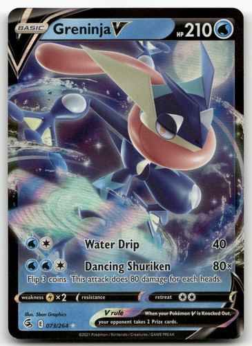 Greninja V #73/264 (Holo) (NM) SWSH08: Fusion Strike SWSH08 Pokemon