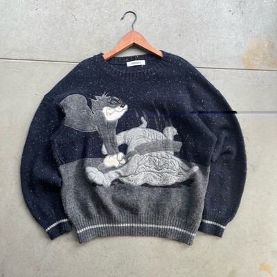 Vintage Iceberg History Tom And Jerry Spike Wool Crewneck Sweater