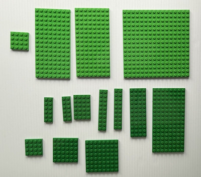 Lego Bright Green Plate 16X16, 8x16 & Dark Green 8x16, 8x8, 4x6 and more!