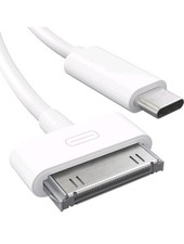30Pin to USB C Cable Charging Syncing iPad iPhone iPod Classic 1m 3ft White