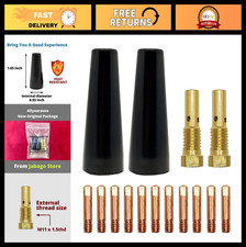 14PCS Gasless Flux Core Nozzle Tips Kit .035" for Welders - Compatible with Cent