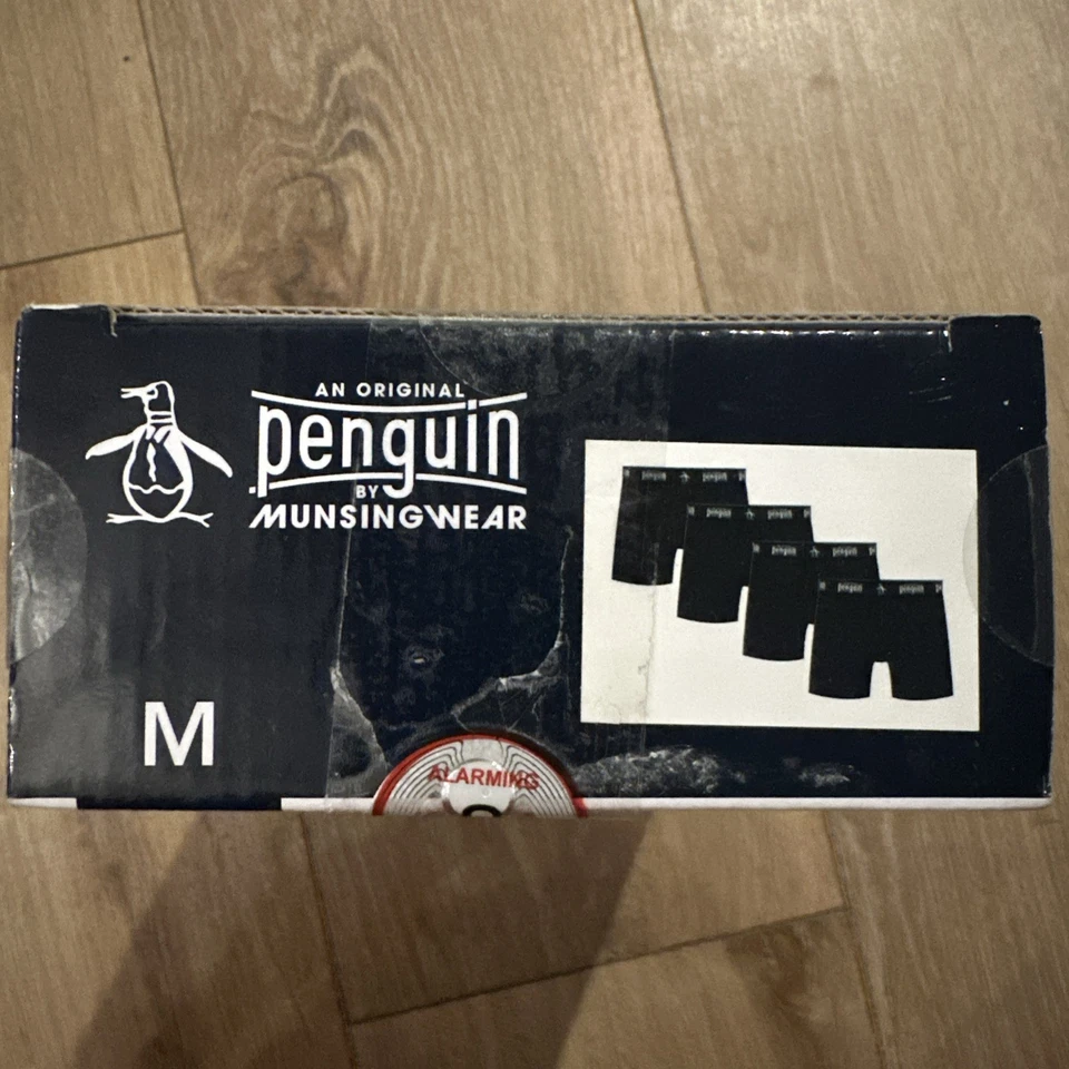Calzoncillos boxer Penguin By Munsinger para hombre 4 pares cómodos sin etiquetas negros medianos Foto 4 de 4