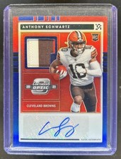 2021 Panini Contenders Optic Anthony Schwartz Rookie Patch Auto RC Blue #/50