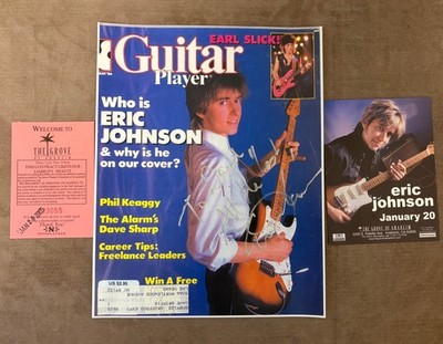 Eric Johnson Signed Inscribed Guitar Player Cover Print Auto w/ Grove Pass