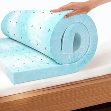 EGO Topper 2 Inch Queen Memory Foam Mattress Topper, Cooling Gel Foam Mattress
