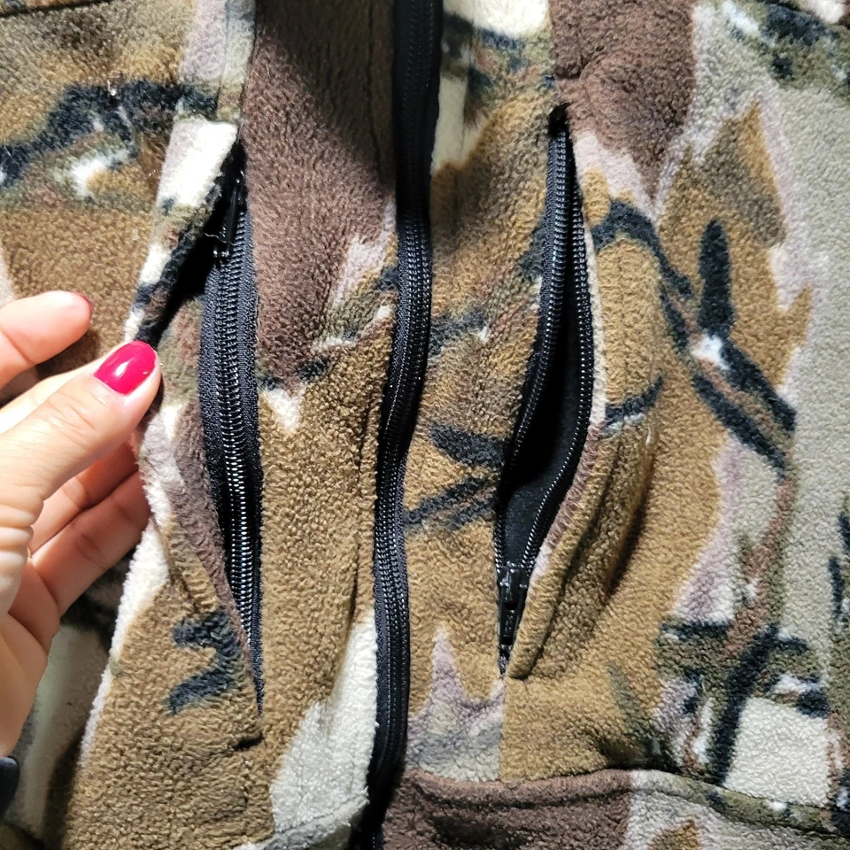 Predator Original Stealth Series Heavyweight Fleece Camo Hunting Jacket Mens XL - Image 3 of 4