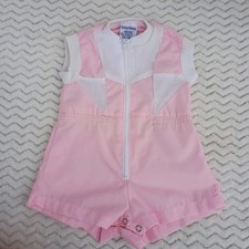 Baby Girl's Vintage Romper Jumpsuit Everything Nice 12 Months Pink White