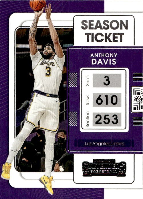 Card NBA Contenders Panini 2021/22 # 72 Anthony Davis LA Lakers