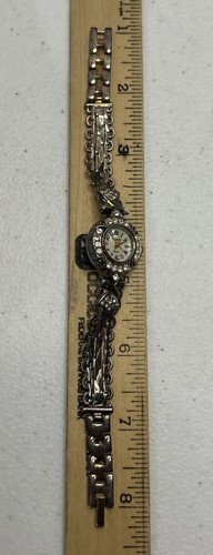 Vintage Woman’s Silver Toned Rhinestone Quartz Elegant Dress Watch New Battery. - Picture 13 of 14