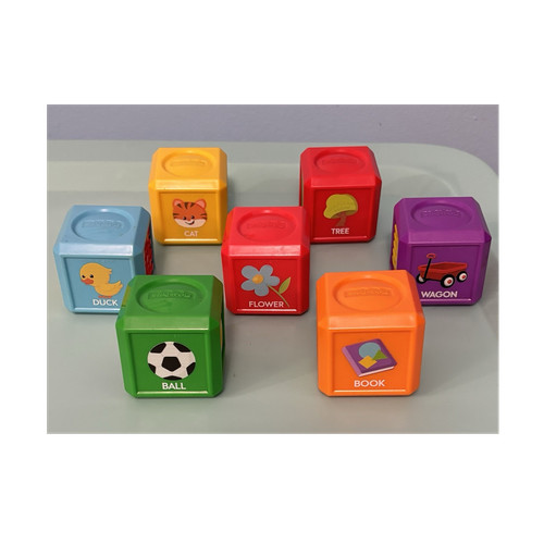 Fisher-Price Peek A Blocks Sensory Textured Learning Cubes Set of 6