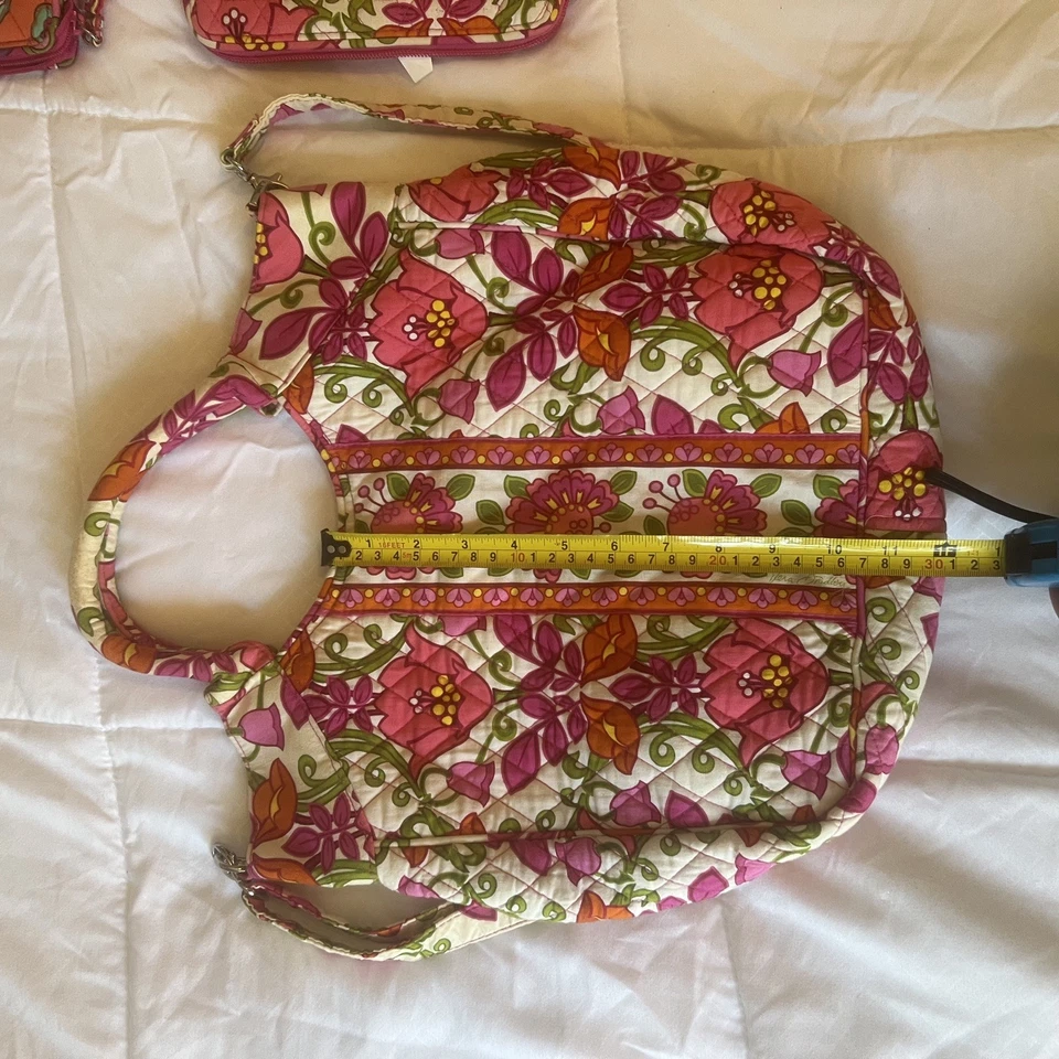 PAQUETE Cartera + Carteras Acolchadas Algodón Boho FOLCLÓRICO Floral Vera Bradley Foto 3 de 4