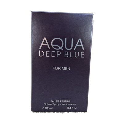 Fragrance Couture Aqua Deep Blue For Men Eau de Parfum Spray 3.4 fl oz 100ml New