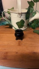 Mini Obsidian Crystal  Cauldron Candle Holder Altar Bowl Or