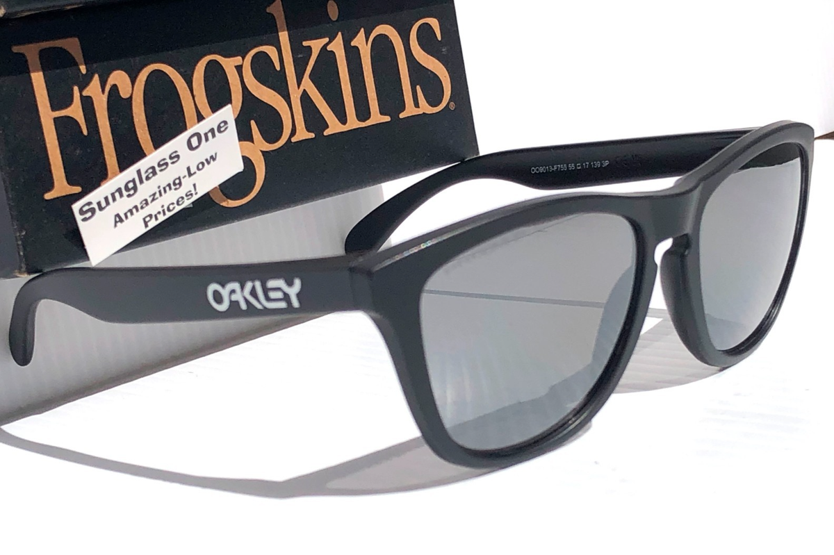 NEW Oakley Frogskins Matte Black PRIZM POLARIZED Black Lens