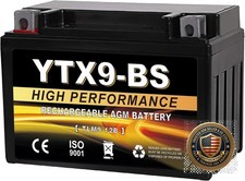 12V 9Ah AGM Sealed Motorcycle Battery Maintenance-Free Replacement