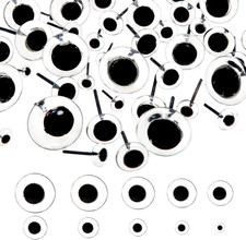 100Pcs Clear Glass Eyes Kits 3Mm to 12Mm Assorted Sizes for Crafts Needle Felti