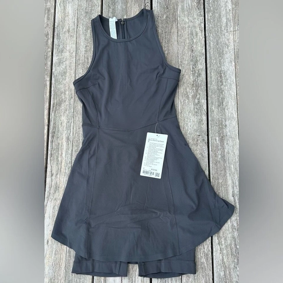Vestido de Correr Lululemon Nulux 8" Gris Grafito Talla 4 Nuevo con Etiquetas Tenis Foto 3 de 4