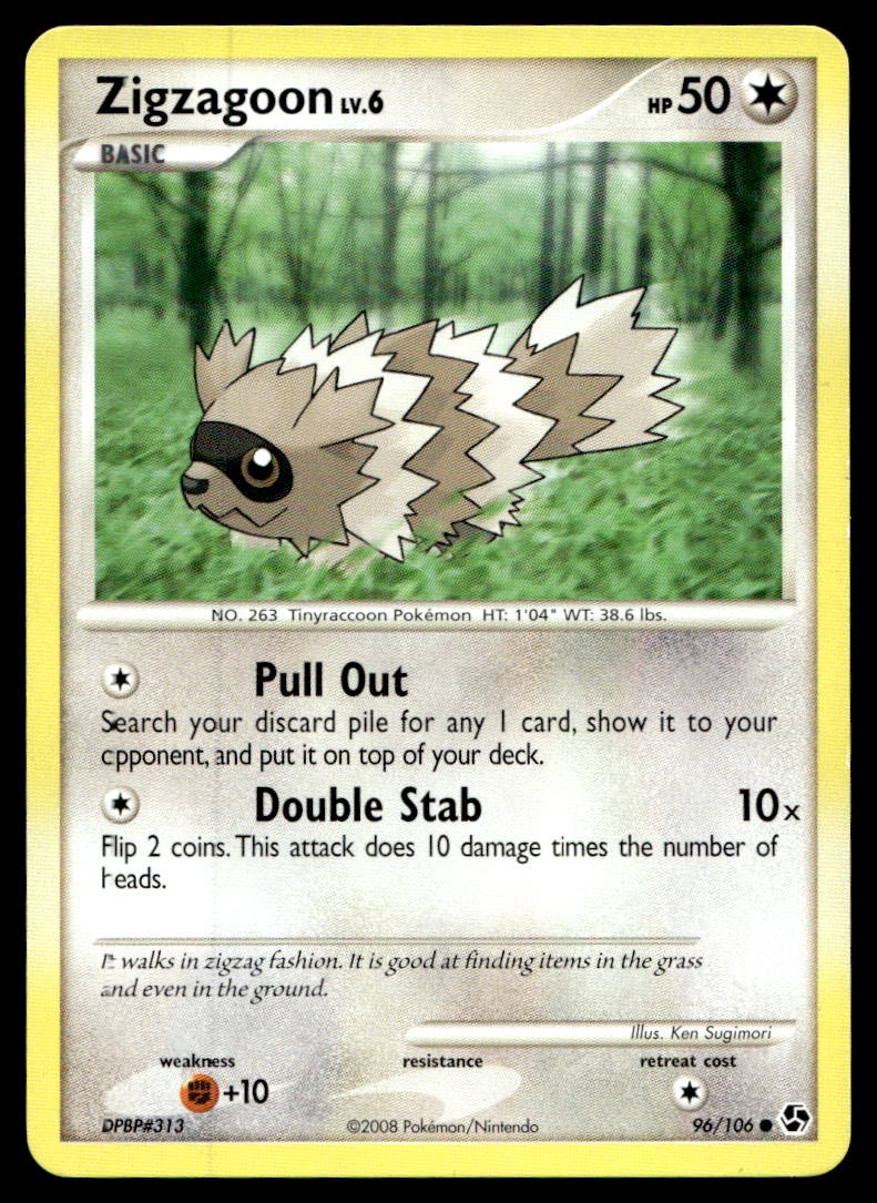 LP Zigzagoon [Great Encounters 96/106] Common Pokemon TCG