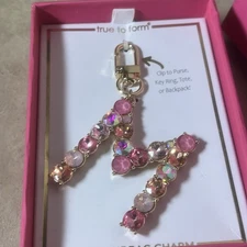 True To Form NWB Handbang Charm Initial Keychain Letter K