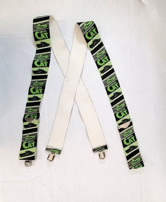 VINTAGE Arctic Cat Snowmobile Suspenders Green Logo Elastic Braces READ
