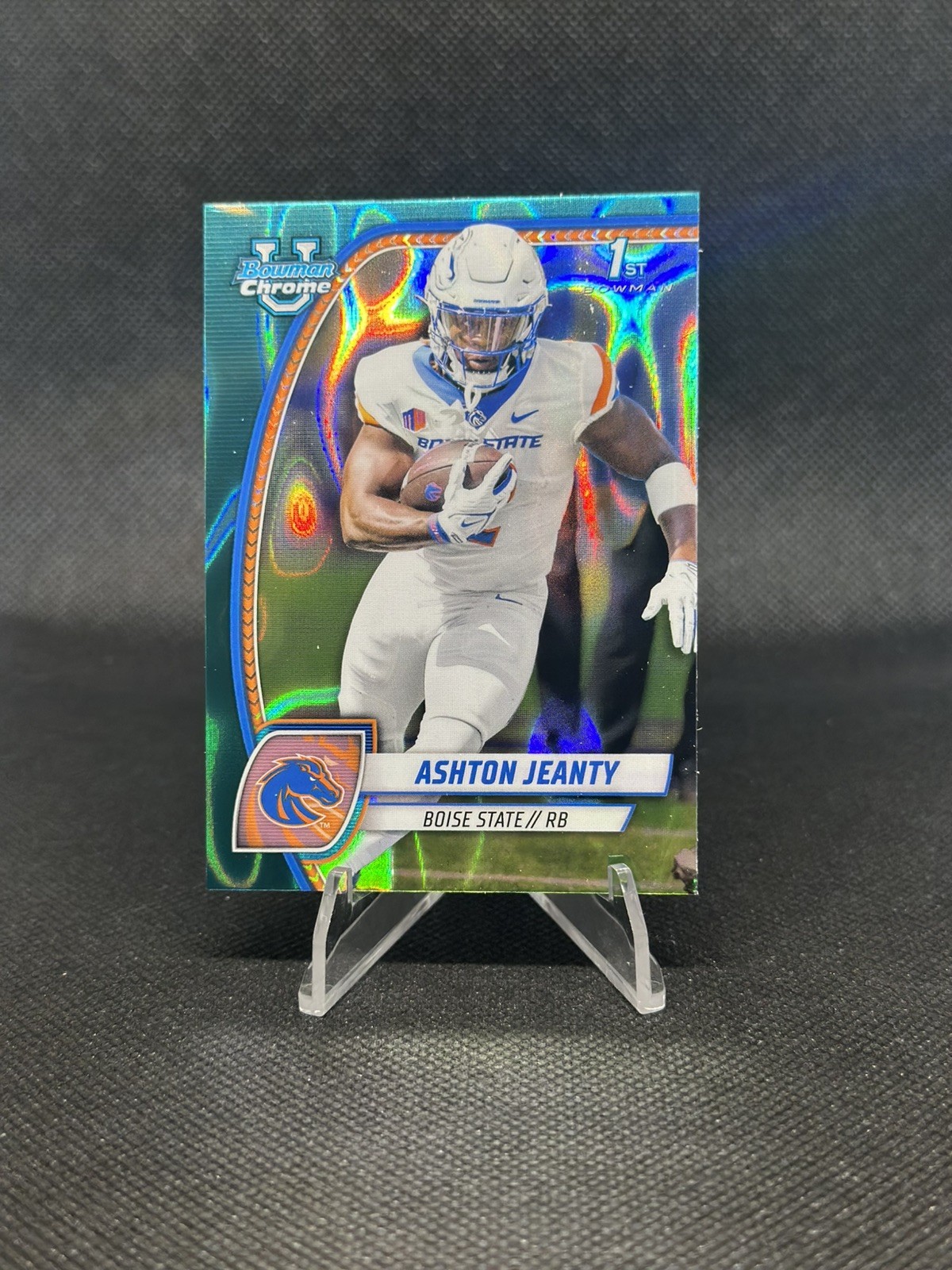 2024 Bowman University Chrome Ashton Jeanty 1st Teal Lava Refractor #17 Raiders 