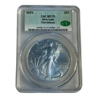 2025 S1$ American Silver American Eagle CAC MS70 - First Delivery 1 Oz Silver 8A