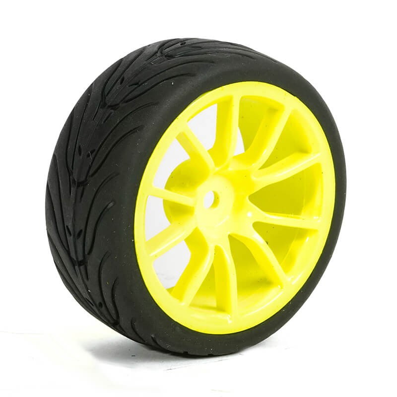 Fastrax 1:10 Street/Tread Tyre 10Sp Neon Yellow Wheel FAST0072Y