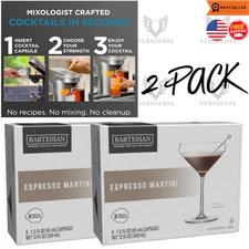 Espresso Martini Cocktail Mixer Capsules -Home Bar Mixology Set for Drink 2 PACK