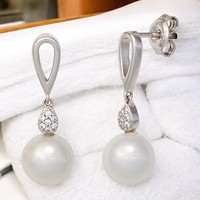 OhrhäNger 925 Sterling Silber Mit Zirkonia Ohrringe Ohrstecker Perlenohrringe