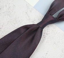 New Classic Solid Purple JACQUARD WOVEN 100 Silk Men's Necktie Tie