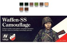 Vallejo VA70180 17ml x 8 - Model Color Set - Waffen SS Camouflage Set
