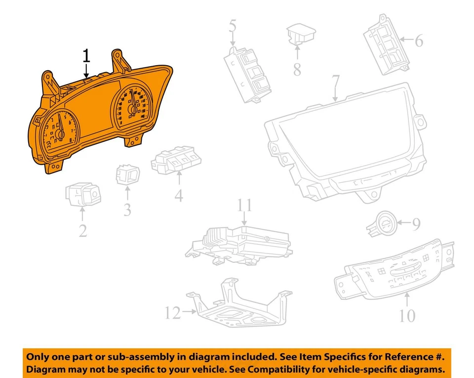 Cuadro de instrumentos velocímetro Cadillac Xt5 2018-2019 84412432 RJU4Y Foto 3 de 4